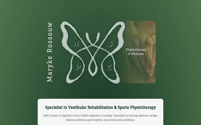 Maryke Rossouw Physiotherapy & Wellness homepage